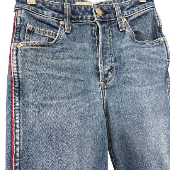 AMO Women’s 25 Babe With Piping High Rise Straight Leg Jeans Button Fly - Picture 2 of 8